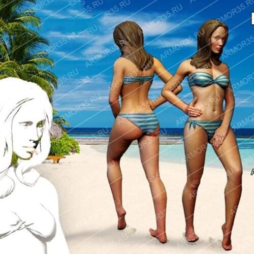 1/35 Assembly Resin Figure Kit Bikini Girl