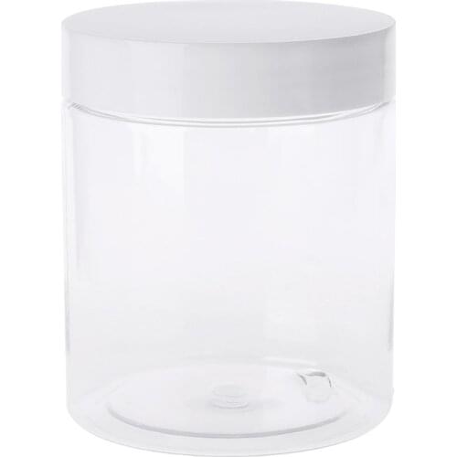 OOTDTY 250ML Container For Slime Clay Makeup Jar Cosmetic Pot Cream Bottle Nail Box Storage Bottles Jars