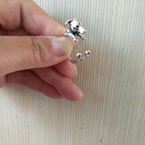 Wholesale Greyhound Ring - Whippet Ring - Sighthound Dog Ring Jewelry Adjustable Free Size Ring (12pcs/lot)