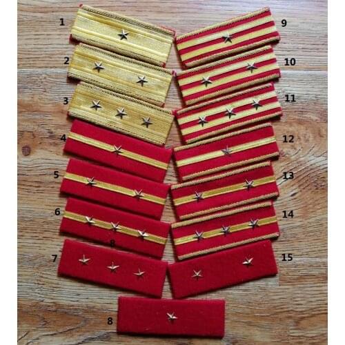 PAIR WWII WW2 Imperial Japanese Army officer Rank Service Uniform Shoulder Board collect Insignia metal wire