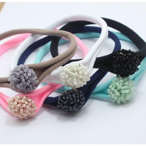 Girls DIY flower Headband wedding Pearl and beads Bowknot hairband Nylon Headband Christmas gifts Hair Accessories 36pcs