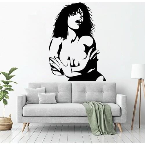 Sexy Girl Wall Sticker Vinyl Glamour Fashion Woman Wall Decal Female Nudity Wall Art Decorations for Home Room Decor C281