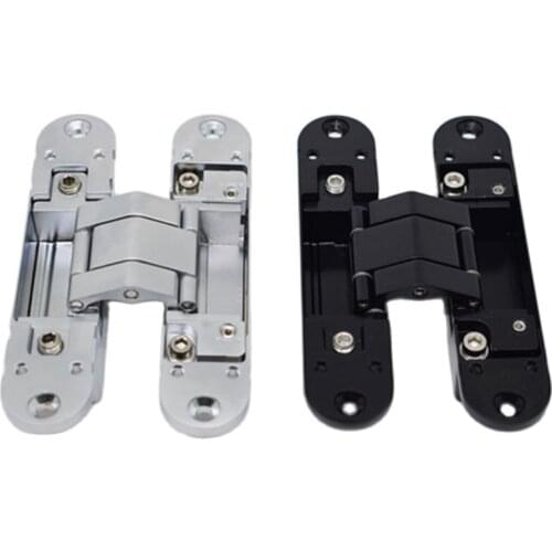 Hidden Door Hinges Invisible Hinges Concealed Hinges Zinc Alloy 180 Degree Swing Hinge 3 Way Adjustable Butt Hinge (1