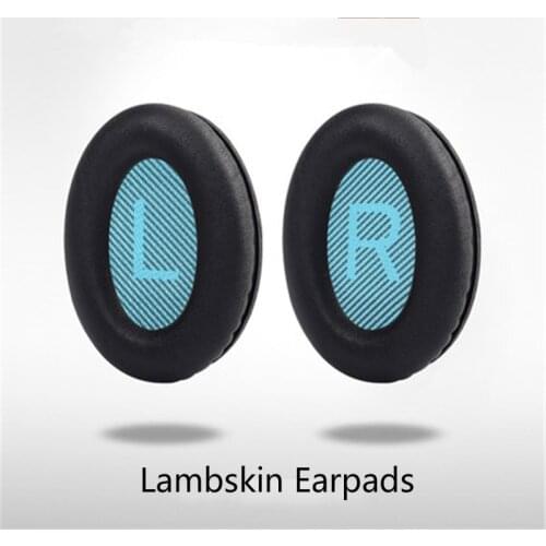 Replacement for BOSE QC35 QC25 QC2 QC15 SoundLink SoundTrue AE2 AE2I AE2W Genuine Leather Earpads Lambskin Sponge Cover