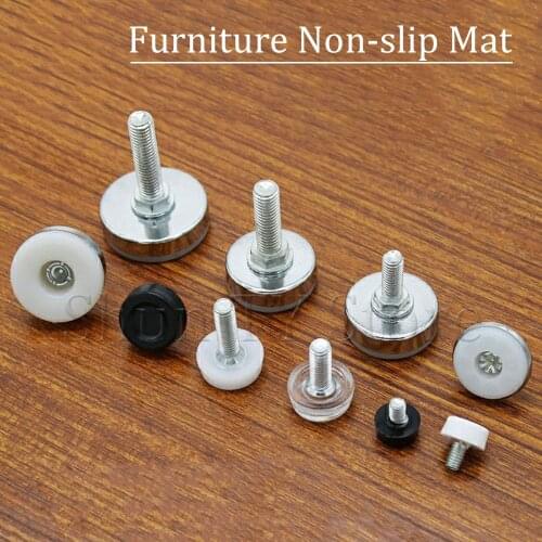 24 PCS Plastic Furniture Non-slip Feet Levelers Legs Replacement Heavy Duty for Sofa Office Table Desk Couch Cabinet TV Stands