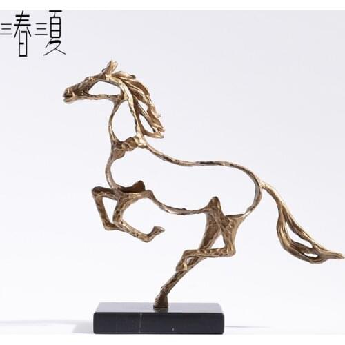 Modern luxury Nordic creative hollow horse ornaments model room office living room porch hall decoration