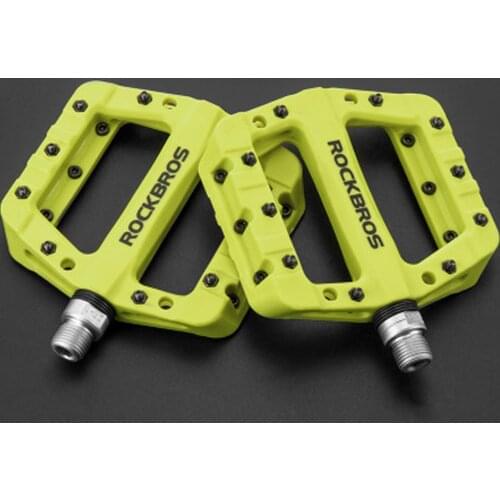 ROCKBROS Ultralight Seal Bearings Bike Pedals Cycling Nylon Road BMX MTB Pedals Flat Platform Bicycle Parts Accessories 365g