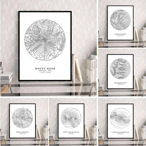 Camelbak Mountain Topographic Map, Camelback Mountain Arizona, Printable Topographic Map, Travel Wall Art, Mountaineering Gift