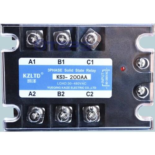 Three-phase solid state relay 200A AC to AC solid state contactor 127V220V