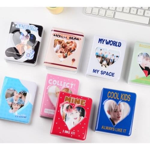 Cartoon Heart Album Holds 36 Pcs 3 Inch Mini K-pop Star Card Collect Book Photocard Holder Name Card 7s 8 25 50s Photo Album