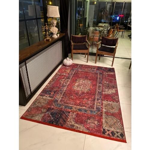 Authentic Carpet Tare Non-Slip Retro Based Cotton Rug Anti-Allergic Wsshable Livingroom Area Bedroom Home Decoration Floor mat