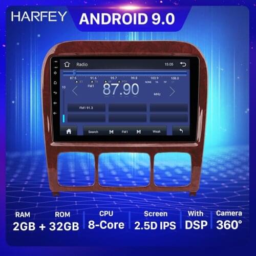 Harfey Car Multimedia player 9inch Android 9.0 GPS Player For Mercedes Benz S Class W220 S280 S320 S350 S400 S430 S500 1998-2005