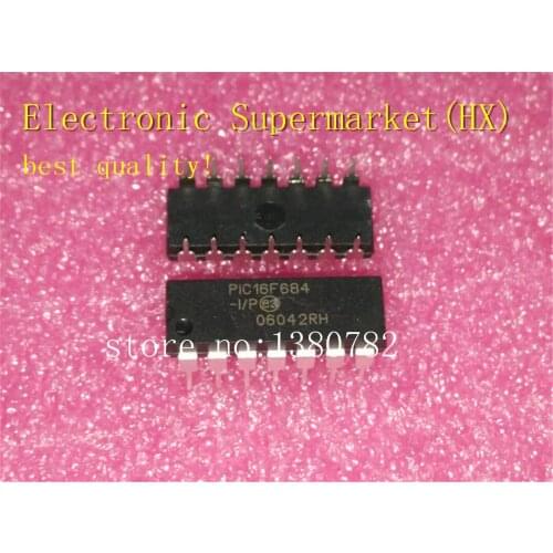 Free Shipping 50pcs/lots PIC16F684-I/P PIC16F684 DIP-14 New original IC In stock