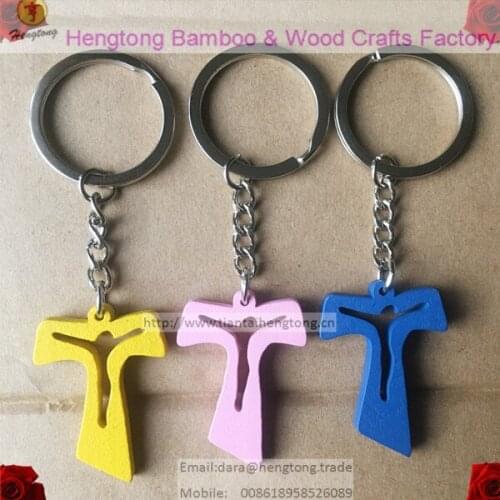 Freeshipping religious catholic rosary keychain, T cross keyring , alloy key chain, catholic key ring wholesale