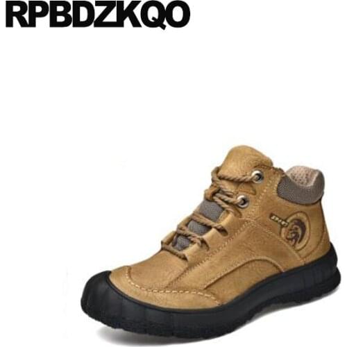 Designer Walking Shoes Slip Resistant Men Latest Footwear Fashion Genuine Leather Lace Up 46 Plus Size Casual Winter Real 11
