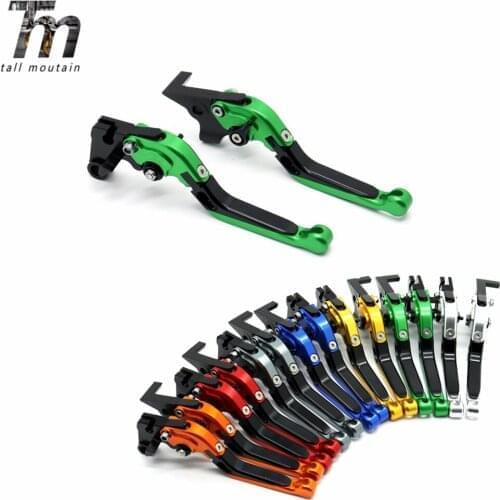 For KAWASAKI Z800/E Version 2013 2014 2015 2016Green Motorcycle CNC Adjustable Folding Extendable Brake Clutch Lever Logo Z 800