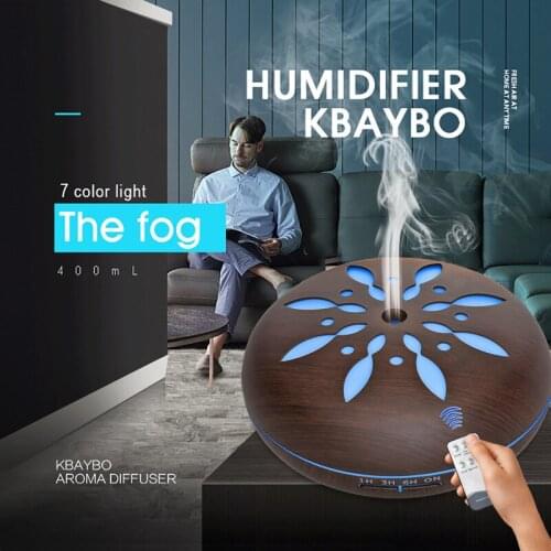 ELOOLE 550ml Capacity Humidifier Aroma Oil Diffuser Intelligent Remote Control Petals Shape Aromatherapy Machine For Room Office