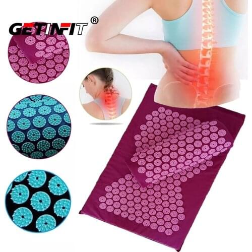 Getinfit Massage Cushion Yoga Acupressure Mat Acupressure Relieve Body Pain Acupuncture Mat Acupuncture Massage Yoga Mat