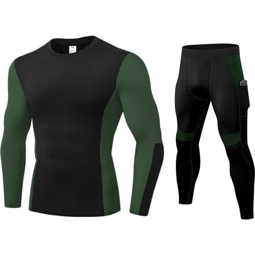 Fanceey Thermal Underwear Men Compression Sets Sweat Quick Drying Thermo Underwear Male Clothing Winter Long Johns Plus Size