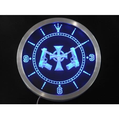 Nc0232 Boondock Saints Neon Light Signs LED Wall Clock