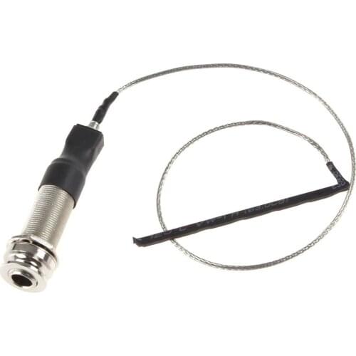 New 1Set 1/4" Stereo End Pin Jack Connection with Electric Box Guitar Folk Piezo Pickup Under-saddle Passive