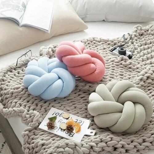 Originality Round Plush Knot Toy Gift Home SofaBedroom Chair Decoration Cushion Office Bed Originality Soft Pillow Bolster