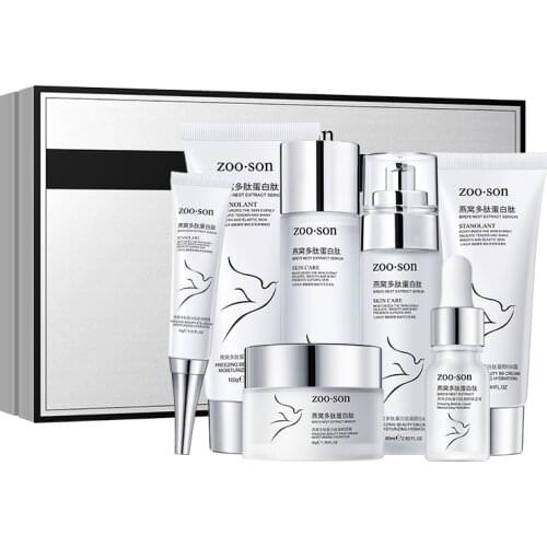 Bird Nest Polypeptide Protein Peptide Replenishing Moisturizing 9 Piece Skin Care Sets Firming Eyes Oil Controlling Repairing