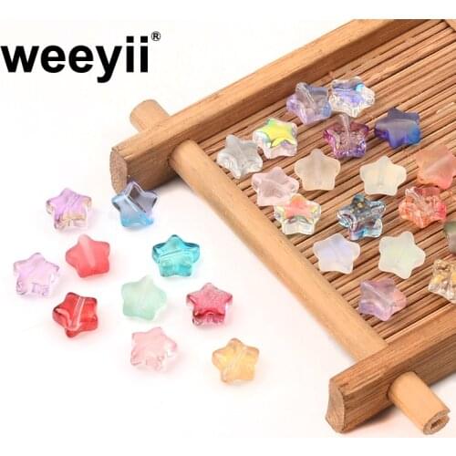 Transparent Star Shape Lampwork Czech Glass Beads For DIY Jewelry Making Bracelet Necklace Earrings Accessories