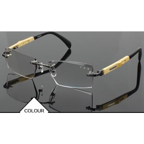Luxury PRIVATE Custom Manual Pure Titanium Frame Diamond Cut High-elastic Tinted Lenses Mens Prescription Glasses Photochromic