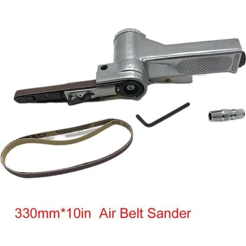 Handheld Pneumatic Sand Belt Machine 10*330 Air Belt Sander Grinding Machine Manual Grinding Polishing Machine with 2 Sand Belts