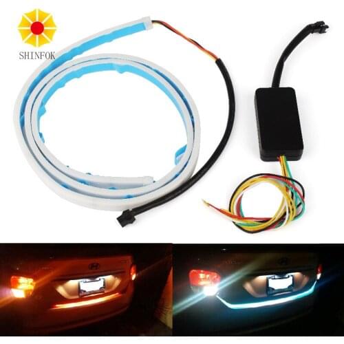 LED Strip Trunk Light with Side Turn Signals Rear Lights Car Braking Light For BMW Car Styling DRL Daytime Running Light