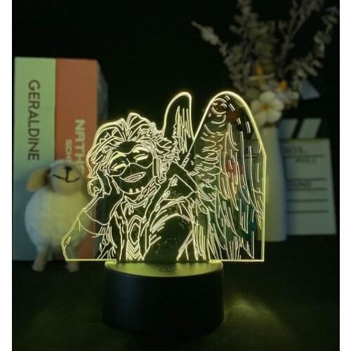 Led Night Light Touch Sensor 3D Anime Illusion Lamp My Hero Academia Hawks Kids Bedroom Nightlights Smart Phone App Control