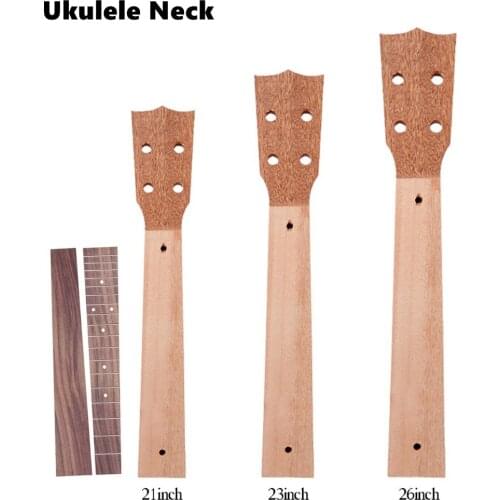 Tenor Ukulele Neck And Fretboard For 21 23 26 Inch Ukelele Rosewood DIY Ukulele Accessory Parts For Concert Stringed Instruments