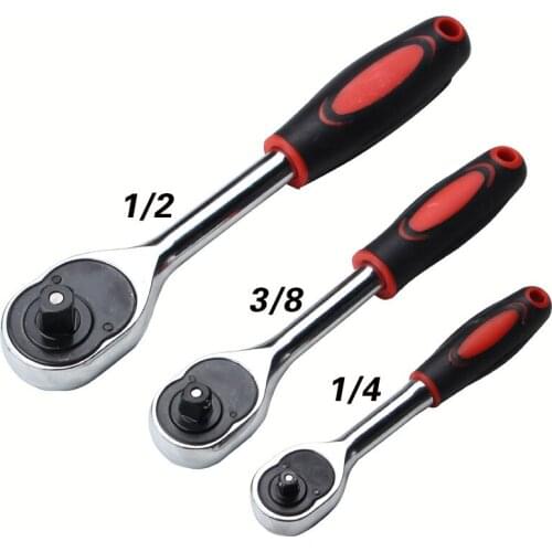 High Torque Ratchet Wrench for Socket 24 Teeth Cr-v Quick Release Professional Hand Tools A Type 1/4" 1/2" 3/8"