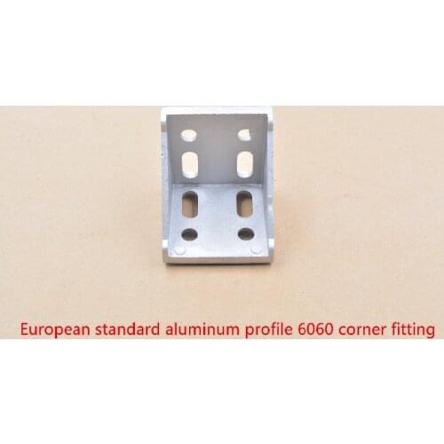 6060 bracket corner fitting angle aluminum L bracket fastener for 6060 aluminum profile 1pcs