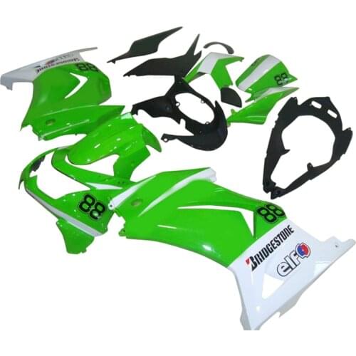 Factory road racing fairings kit for Kawasaki 2008 2010 2014 Ninja 250 EX250 08 11 14 ZX 250R green white injection fairing kits
