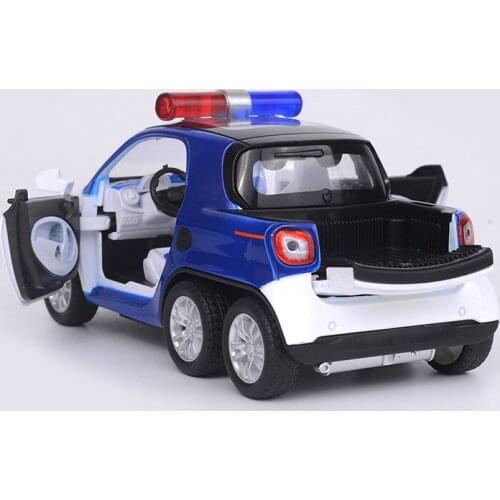 1:32 Simulation of extended Mercedes smart car alloy car childrens acoustic and optical toy car model Toy Vehicles Kids Toys