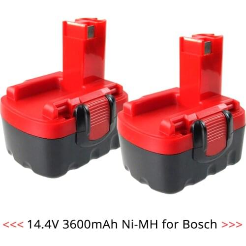 2 Pack 14.4V 3.6Ah Ni-MH Battery for Bosch BAT040 BAT038 BAT041 BAT159 BAT048 BAT100 BAT119 BH984 PSB 14.4V PSR 14.4 Power Tool