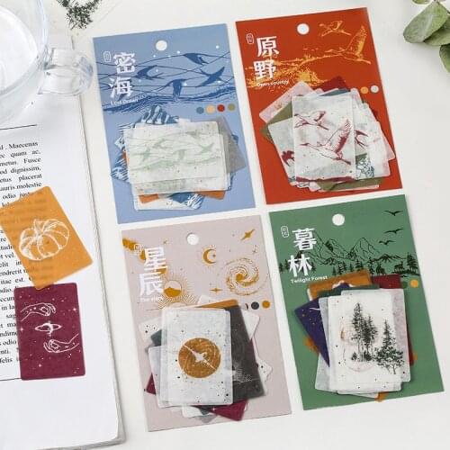 20pcs Vintage Natural plant mountain jellyfish sticker package DIY diary Journal decoration sticker album scrapbooking