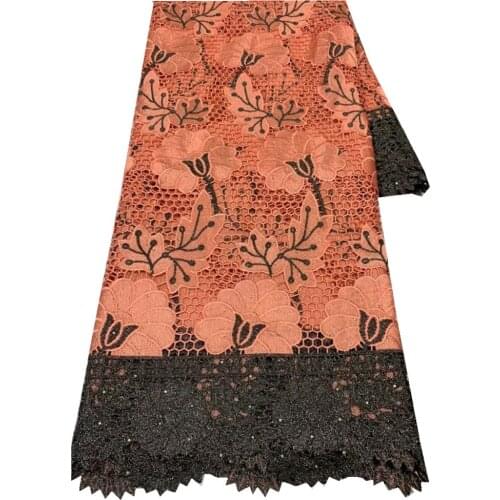 2021 Latest African Mesh Lace Fabrics High Quality Lace Guipure Cord Lace Fabric For Women Party Dress Material 2L20-92