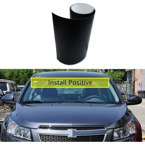 Car Gloss Black Sun Strip Universal Car Van Windscreen Sunstrip 140 X 20CM Windscreen Sun Strip Car Front View Sunshade