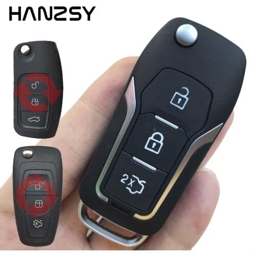 Car Remote Key Fob Case For Ford Fiesta Focus 2 Ecosport Kuga Escape Replaceable 3 Button Auto Folding Flip Key Shell Cover