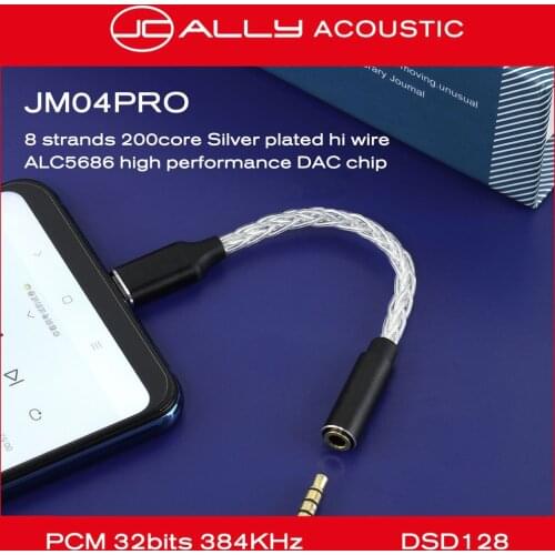JCALLY JM04PRO Realtek ALC5686 DAC Digital Audio Adapter Decoding Line TYPEC to 3.5 for Huawei Meizu