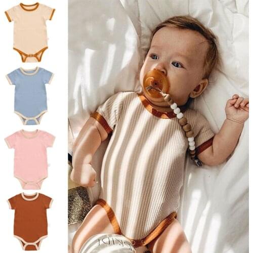 0-24M Newborn Kid Baby Boys Girls Clothes Summer Short Sleeve Romper Cute Sweet Cotton Jumpsuit New born Body Top Outfit