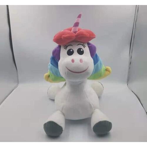 Disney 2019 new 16inch high quality Rainbow Unicorn stuffed toys plush toy doll doll A birthday present for your child