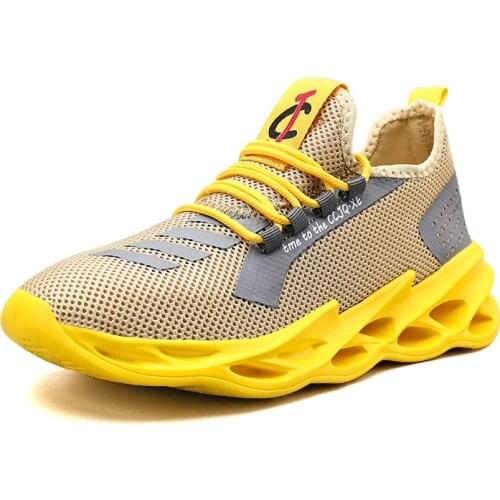 Breathable Sneakers Thick-soled Non-slip Sports Running Shoes Mens Casual Lightweight Round-toe Mesh Shoes New and Comfortable