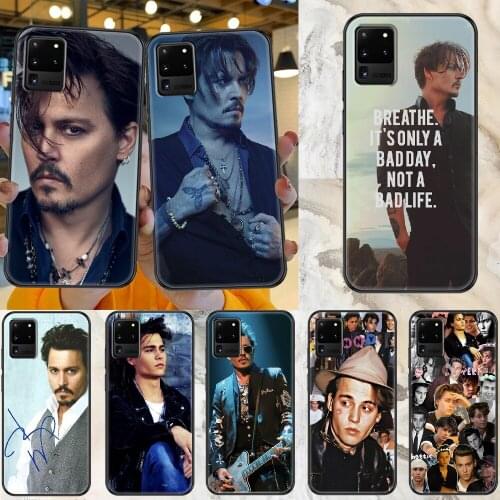Johnny Depp Phone case For Samsung Galaxy Note 4 8 9 10 20 S8 S9 S10 S10E S20 Plus UITRA Ultra black silicone shell luxury Etui