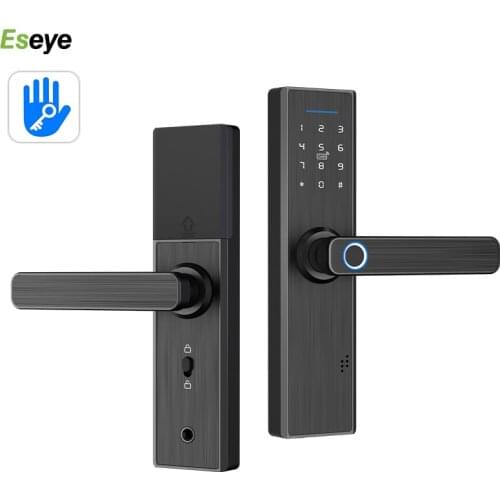 Eseye High Quality Smart Life Wifi TTLock APP Outdoor Waterproof Electronic Fingerprint Lock Handle Door Lock For Home Apartment