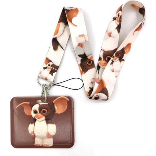 Gremlins Gizmo Movie Lanyard Credit Card ID Holder Bag Student Women Travel Card Cover Badge Car Keychain Decorations