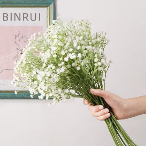 Artificial Flowers Babys Breath False Gypsophilas Wedding Home Decoration Birthday Diy Photo Props Flower Heads Branch 1/3Pcs